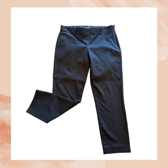 J. Crew Black Stretch City Fit Cropped Pants - Picture 2 of 6